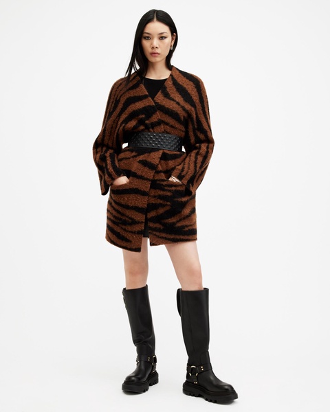 Zoe Oversized Tiger Stripe Cardigan