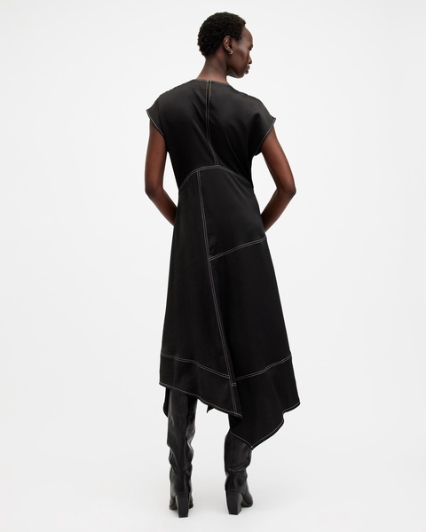 Agnes Panelled Asymmetric Maxi Dress