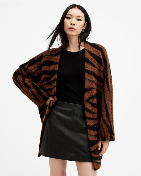 Zoe Oversized Tiger Stripe Cardigan