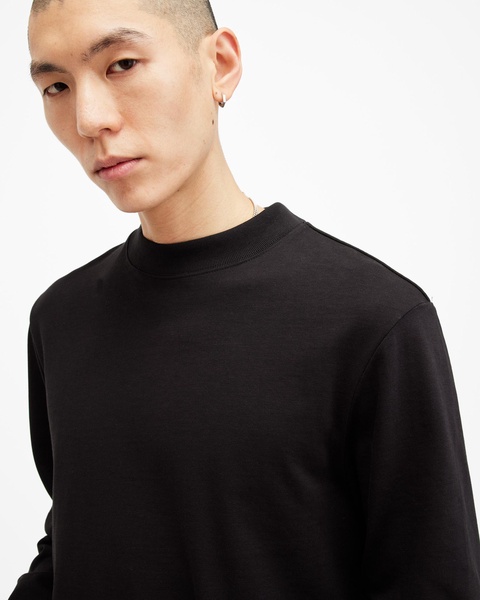 Nero Mock Neck Relaxed Fit T-Shirt