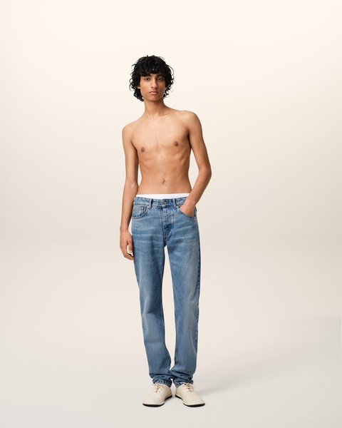 Blue Cotton Classic Fit Jeans