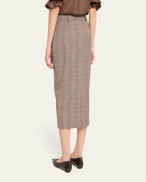 Clarissa Plaid Midi Skirt