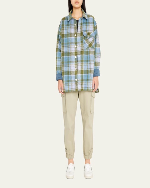 Plaid Snap-Front Shacket