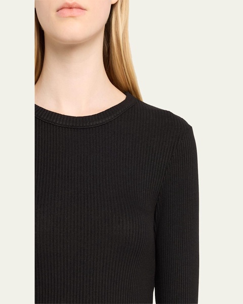 Bina Rib-Knit Crewneck Top