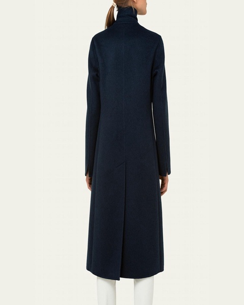 Cashmere Double-Face Coat w/ Leather Strap