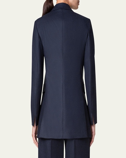 Tyson Prince of Wales Wool Jacket, Navy