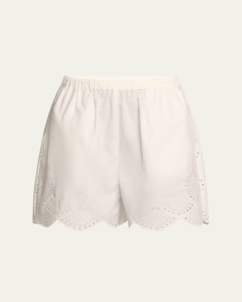 Aurora Broderie Anglaise Scallop Shorts