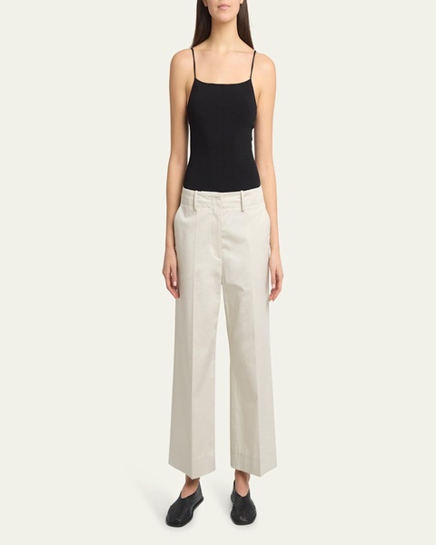 Amara Cotton Twill Suiting Cropped Pants