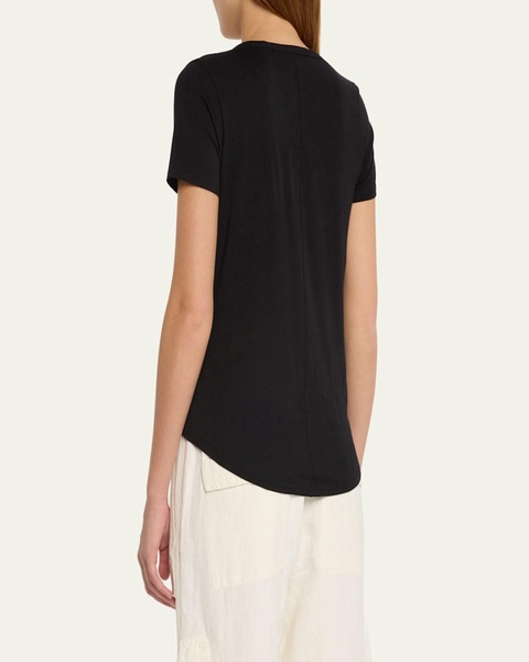 Cindy V-Neck Short-Sleeve Pima Cotton Tee