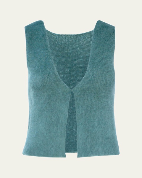 Brushed Mohair Cropped Vest