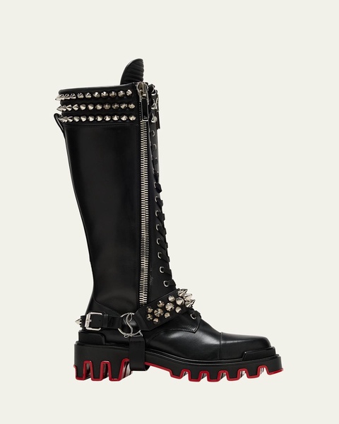 Janetta Spikes Red Sole Moto Boots