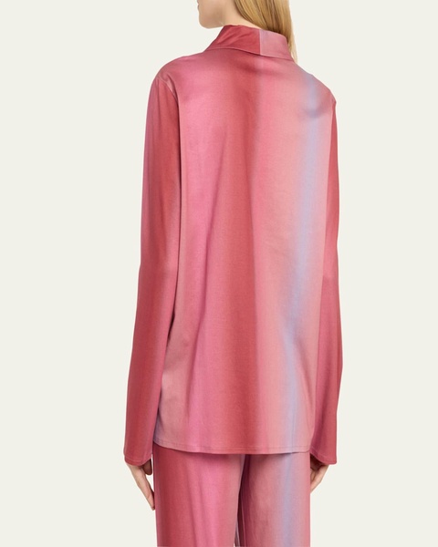 Loie Ombre Shawl-Collar Shirt