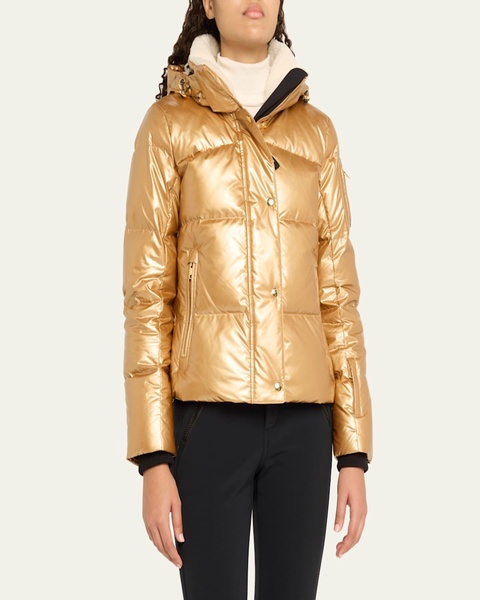 Hella Quilted Down Puffer Jacket with Removable Hood