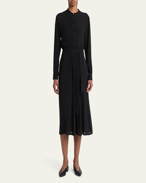 Hattie Sable Silk Crepe Shirtdress