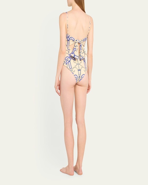 Lagoon Lure Bustier One-Piece Swimsuit