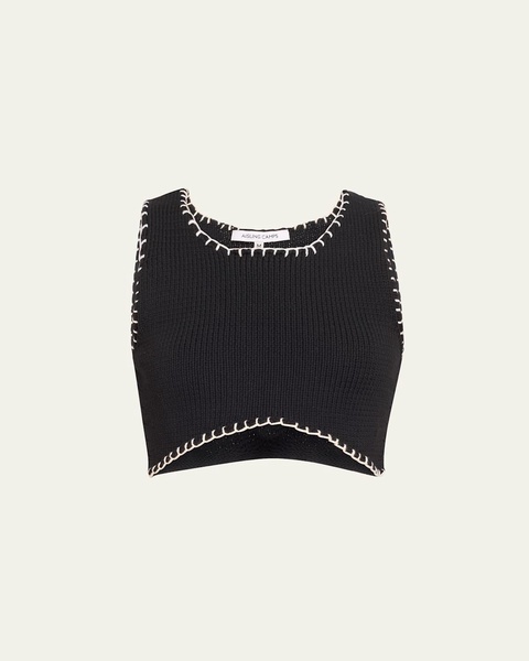 Blanket Stitch Crop Top