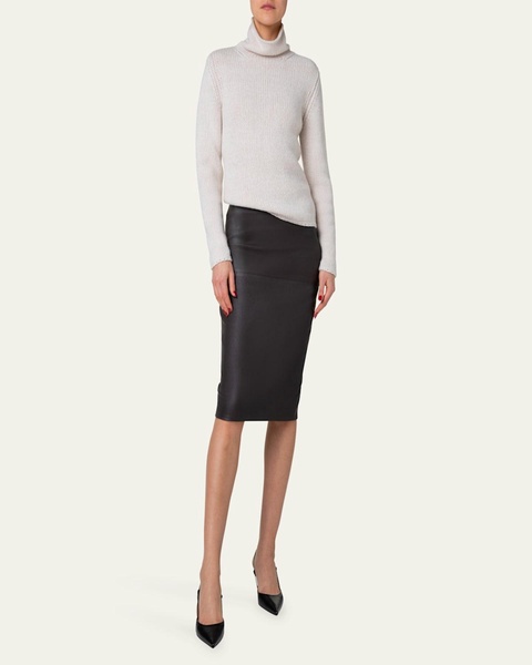 Nappa Leather Pencil Skirt