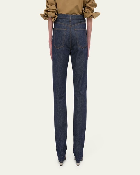 Mid-Rise Slim Straight Jeans