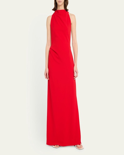 Faye Backless Matte Crepe Gown