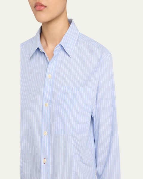 Selma Cropped Pinstripe Shirt