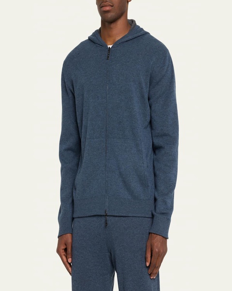 Men's Duo Cashmere Hooded Zip Sweater