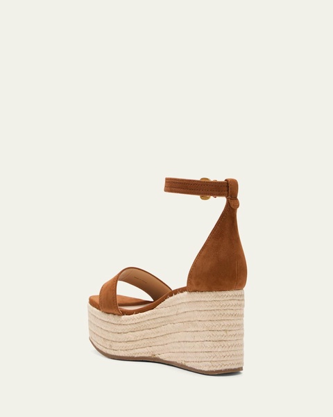 Gianna Suede Platform Espadrilles