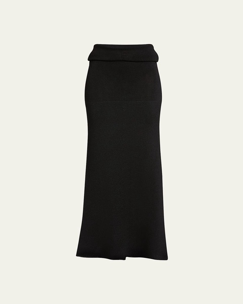 Avalon Lacquered Viscose Maxi Skirt