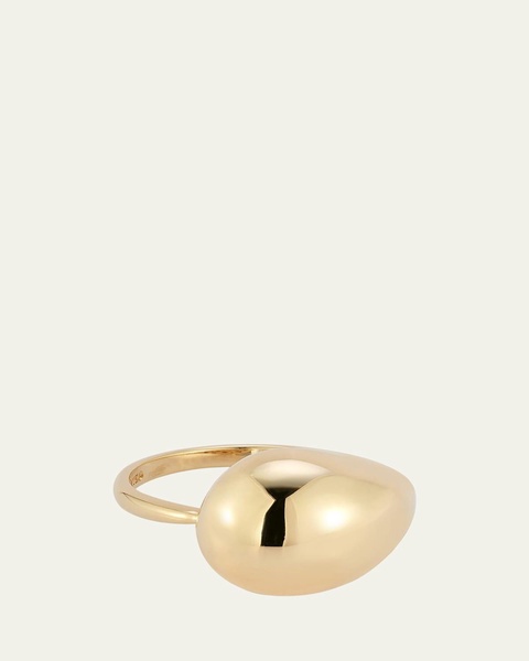 14K Gold Water Droplet Ring