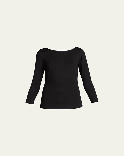 Three-Quarter-Sleeve Jersey Top