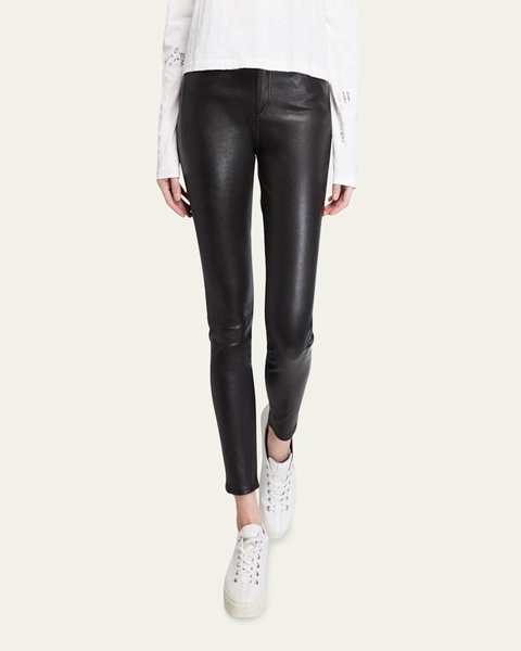 Nina Leather High-Rise Pants