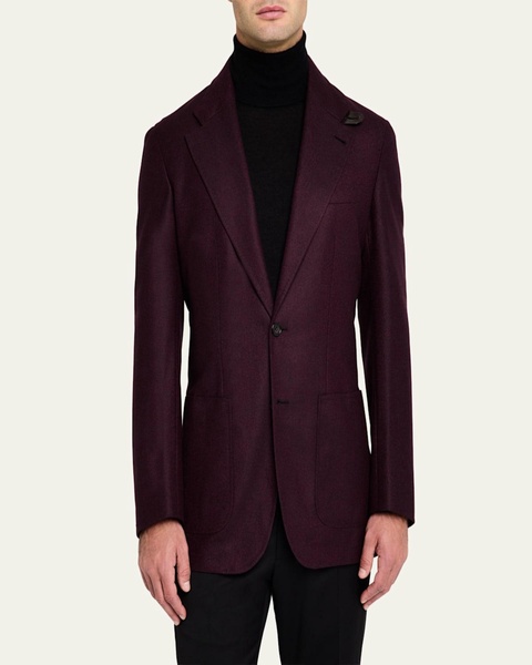 Men's Wool-Silk Twill Sport Coat