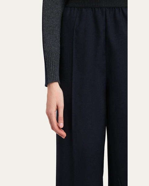 Wool Straight Leg Pants