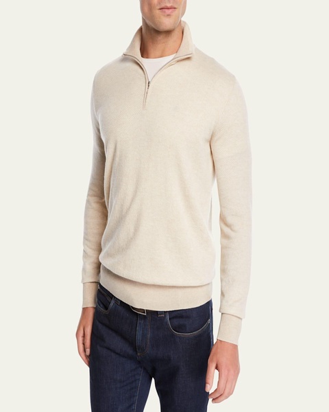 Men's Roadster 1/4-Zip Cashmere Sweater