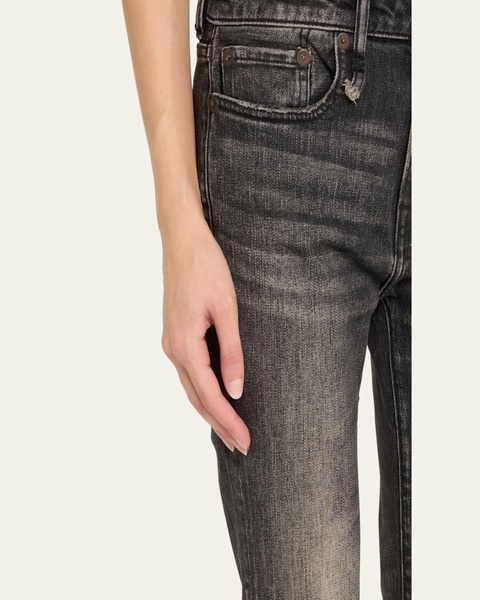 Kick-Flare Mid-Rise Jeans