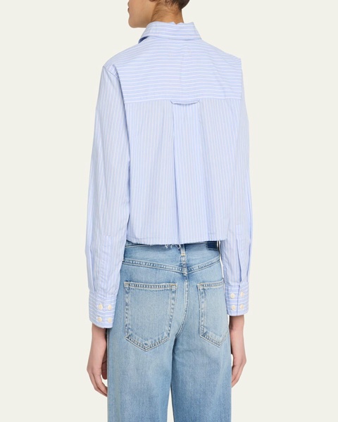 Selma Cropped Pinstripe Shirt