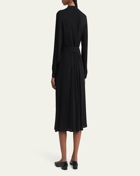 Hattie Sable Silk Crepe Shirtdress