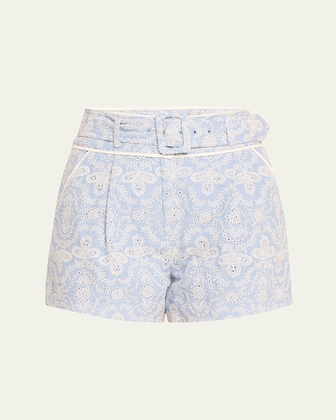 Hobbes Belted Eyelet Shorts