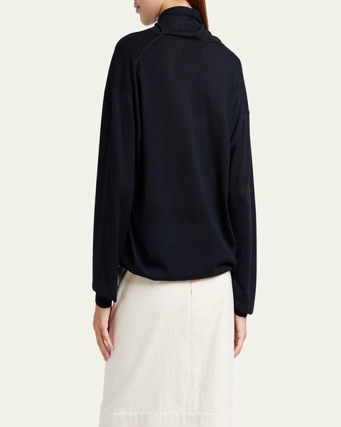 Scarf-Neck Cashmere Sweater