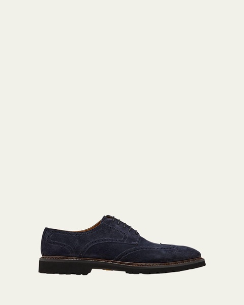 Men's Libertino Suede Wingtip Derby Shoes