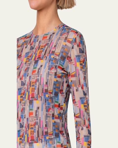 Tulle NYC Paper Collage Print Top