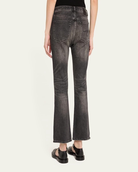 Kick-Flare Mid-Rise Jeans