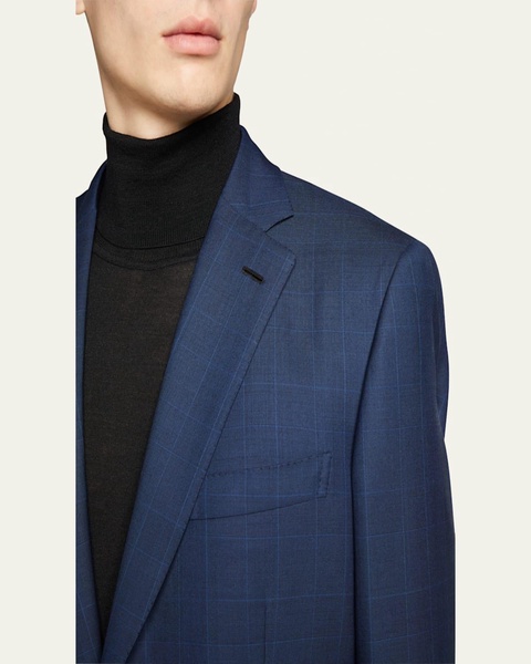 Men's Plaid Wool Suit