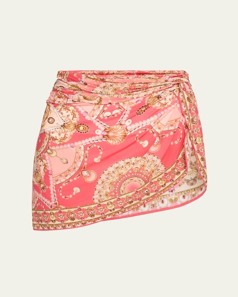 Shell Games Twist Front Short Skirt