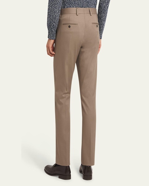 Men's Wool-Cotton Twill Straight Leg Pants