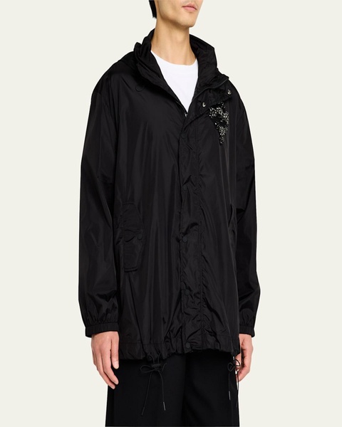 Men's Embellished Tech Nylon Toggle Parka