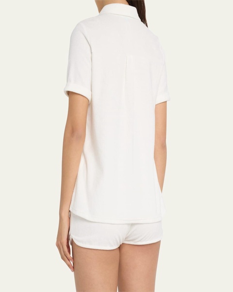 Tori Button-Front Short-Sleeve Shirt