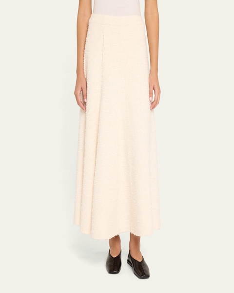 Clara Tweed Circle-Cut Maxi Skirt