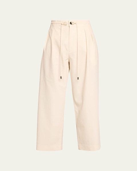 Pleat Front Drawstring Trousers