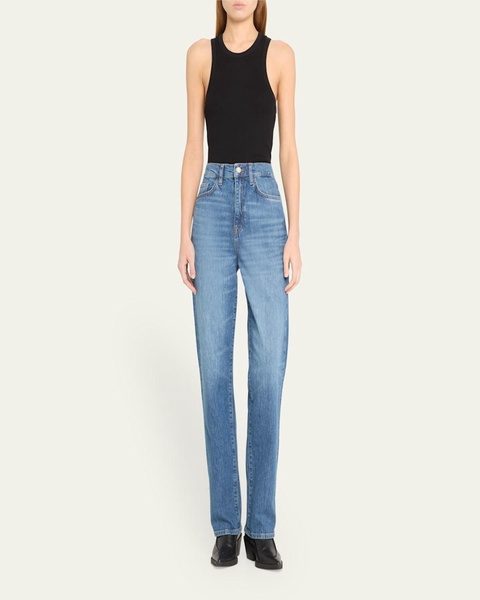 Ms. Triarchy V-High Rise Straight-Leg Jeans