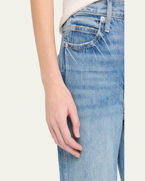 Loverboy High-Rise Cropped Jeans with Frayed Hem